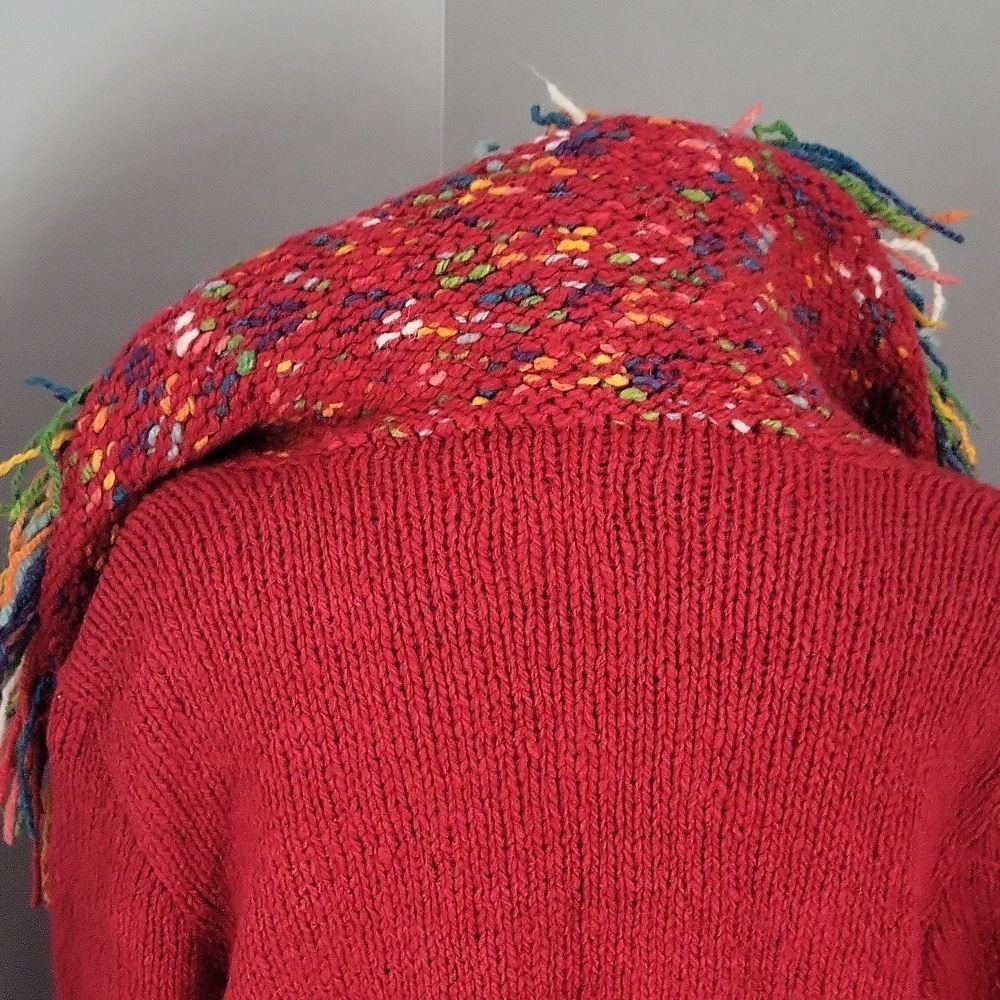 Invisible World 100% Wool Hand Knit Cardigan - Made in Bolivia - Picture 15 of 15